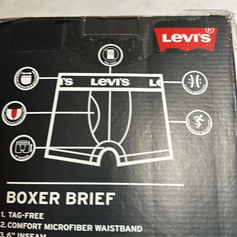 Levi's 4-PK Microfiber Stretch Boxer Briefs LG NWT